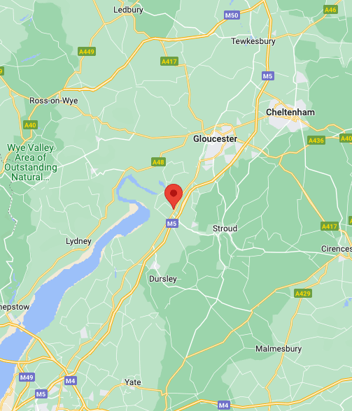 Map of Whitminster, Gloucestershire